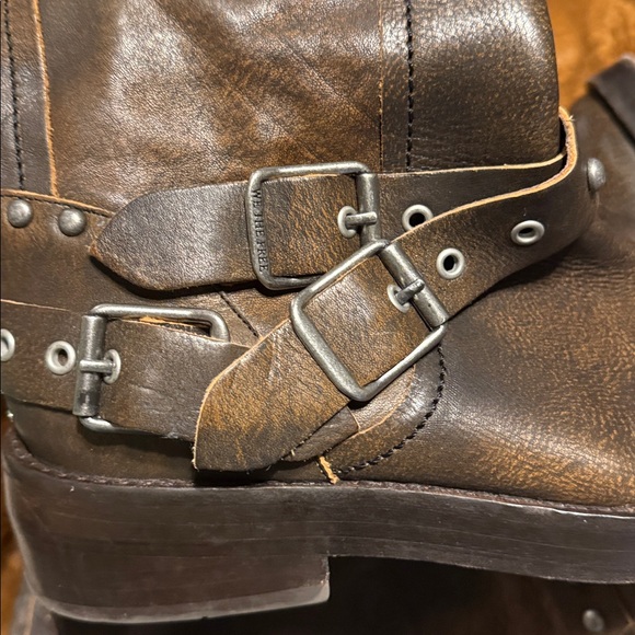 We The Free Distressed Brown Combat Boots - Picture 11 of 12